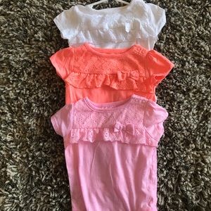 3 Baby Girl Garanimals Onesies! Size 6/9 mo.